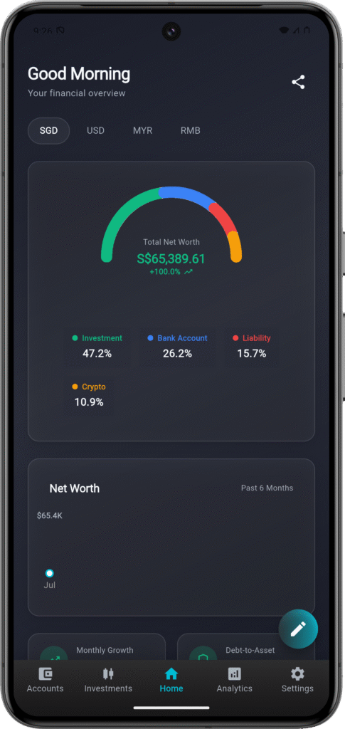 MyLui - track net worth across multi-currency