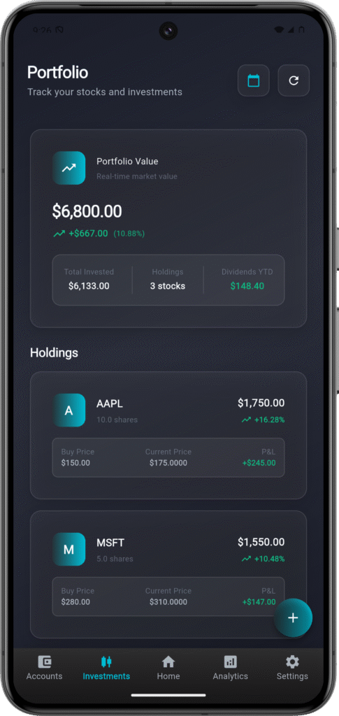 MyLui - Investment Tracking
